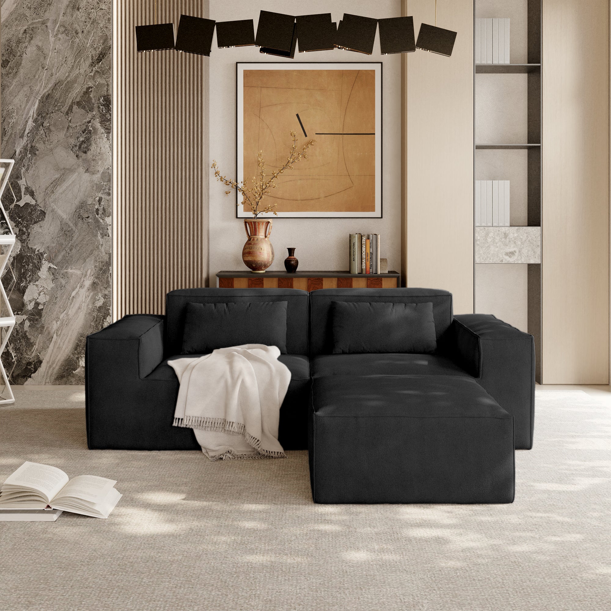 Cloud Sectional Couch, Modern Modular Sofa with Deep Seat, Upholstered Couches for Living Room
