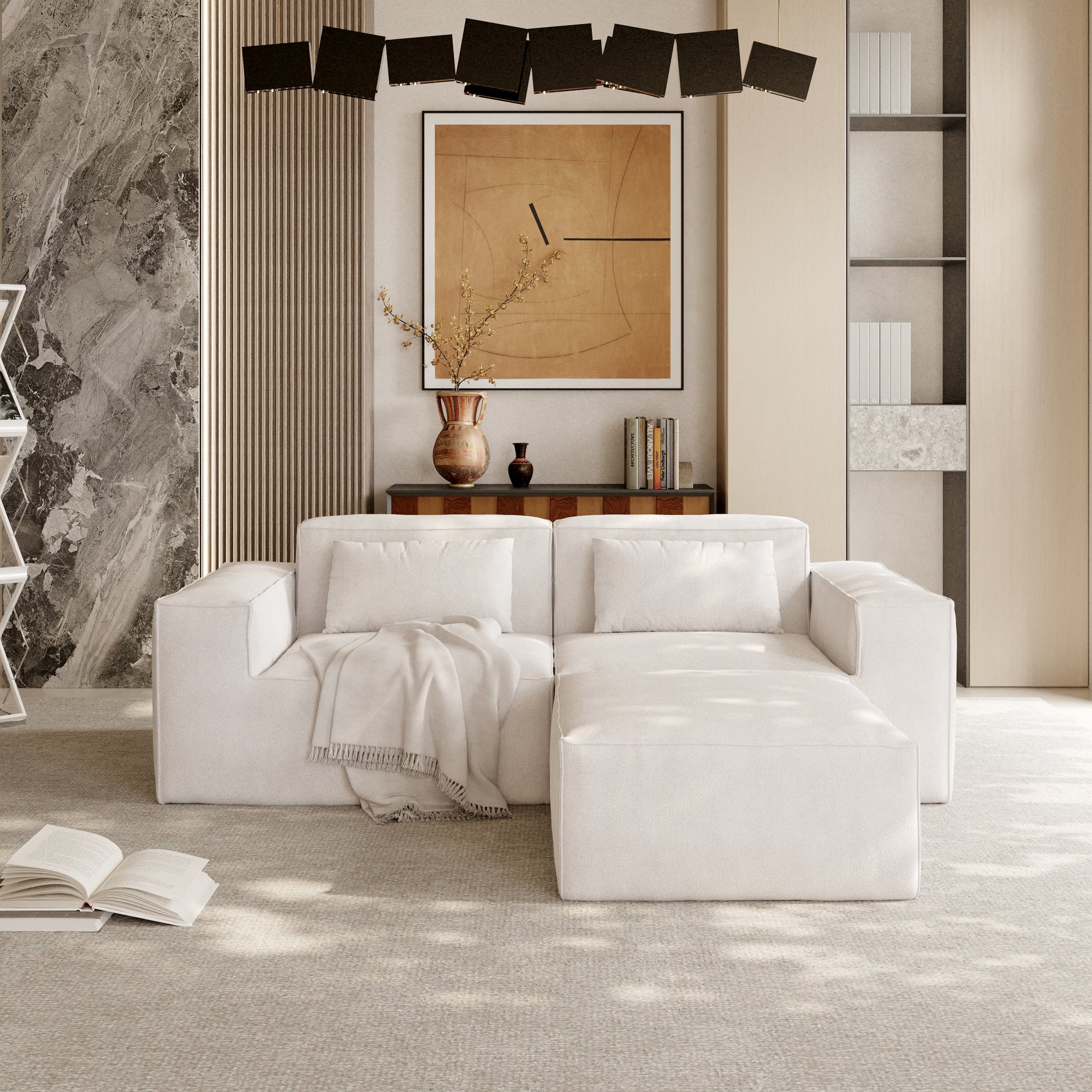 Cloud Sectional Couch, Modern Modular Sofa with Deep Seat, Upholstered Couches for Living Room