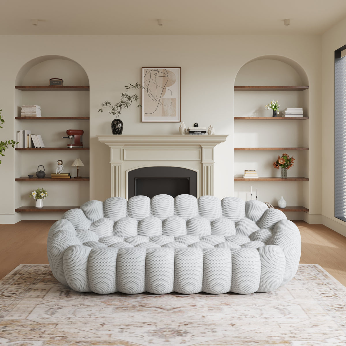 Bubble Couch Modern, Oversized Curved Couches, Lazy Floor Sofa, SF133