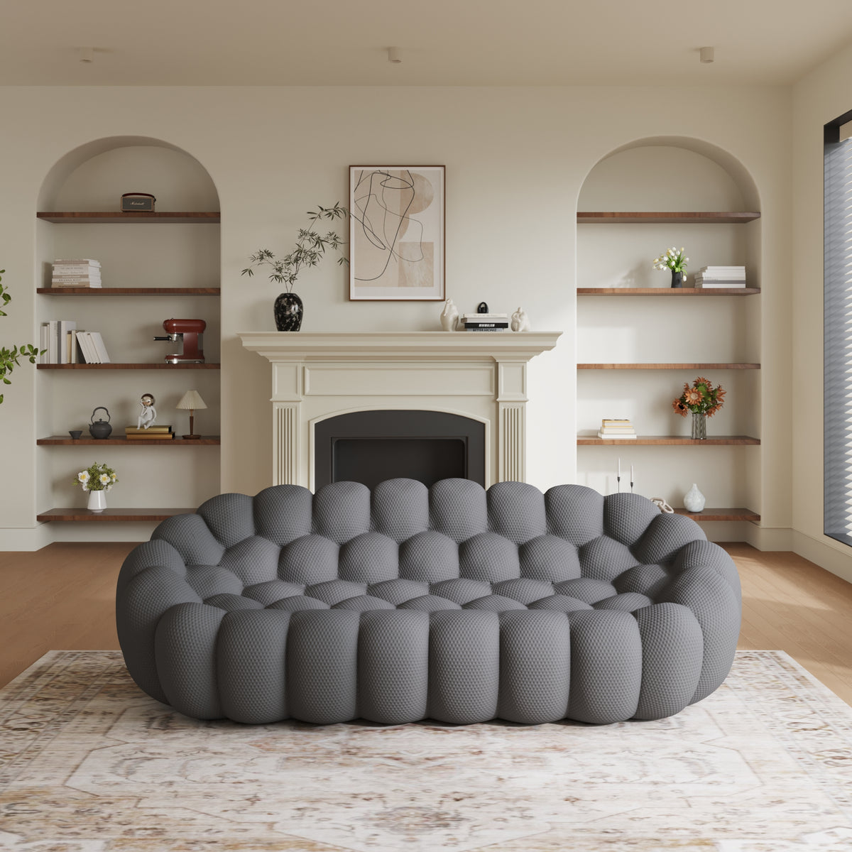 Bubble Couch Modern, Oversized Curved Couches, Lazy Floor Sofa, SF133