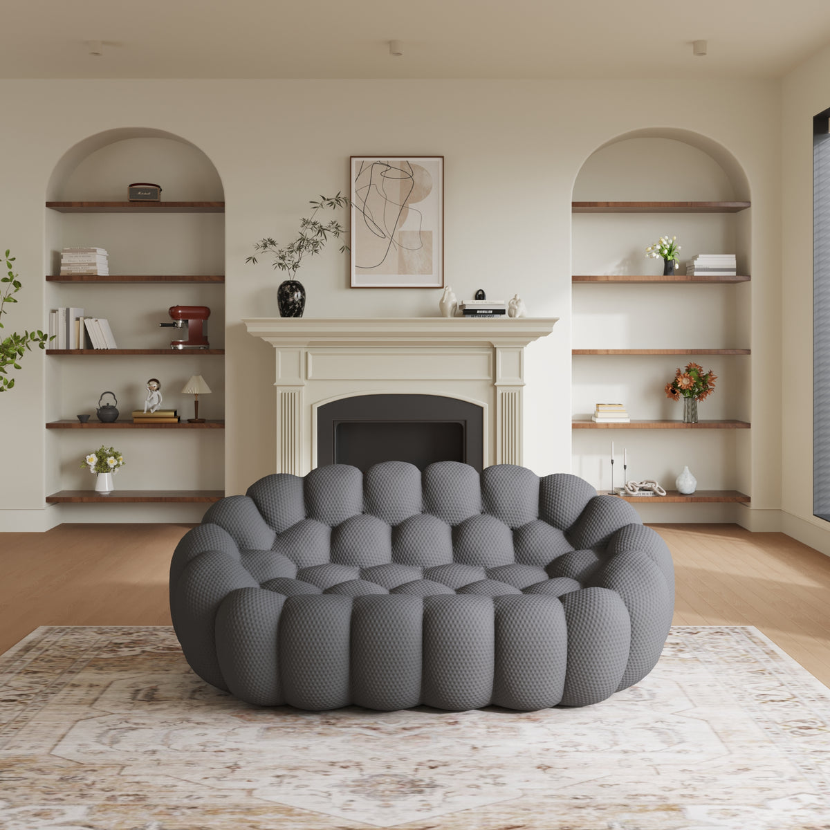 Bubble Couch Modern, Oversized Curved Couches, Lazy Floor Sofa, SF133