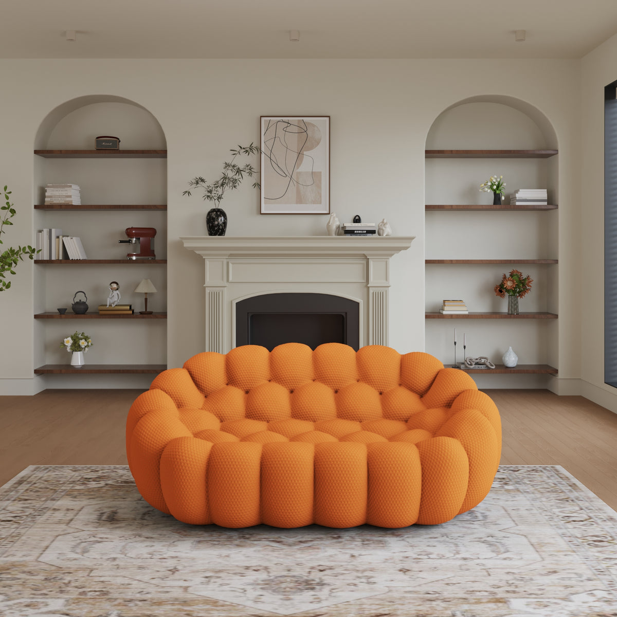 Bubble Couch Modern, Oversized Curved Couches, Lazy Floor Sofa, SF133
