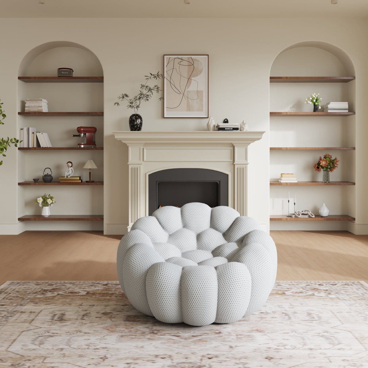 Bubble Couch Modern, Oversized Curved Couches, Lazy Floor Sofa, SF133