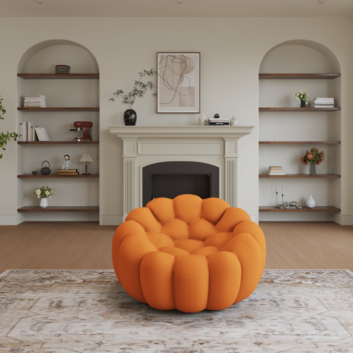 Bubble Couch Modern, Oversized Curved Couches, Lazy Floor Sofa, SF133
