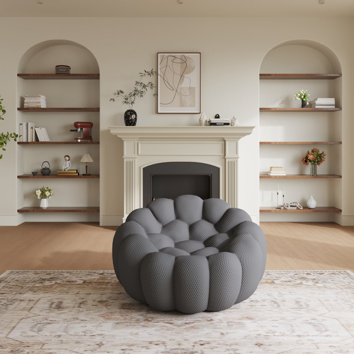 Bubble Couch Modern, Oversized Curved Couches, Lazy Floor Sofa, SF133